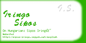 iringo sipos business card